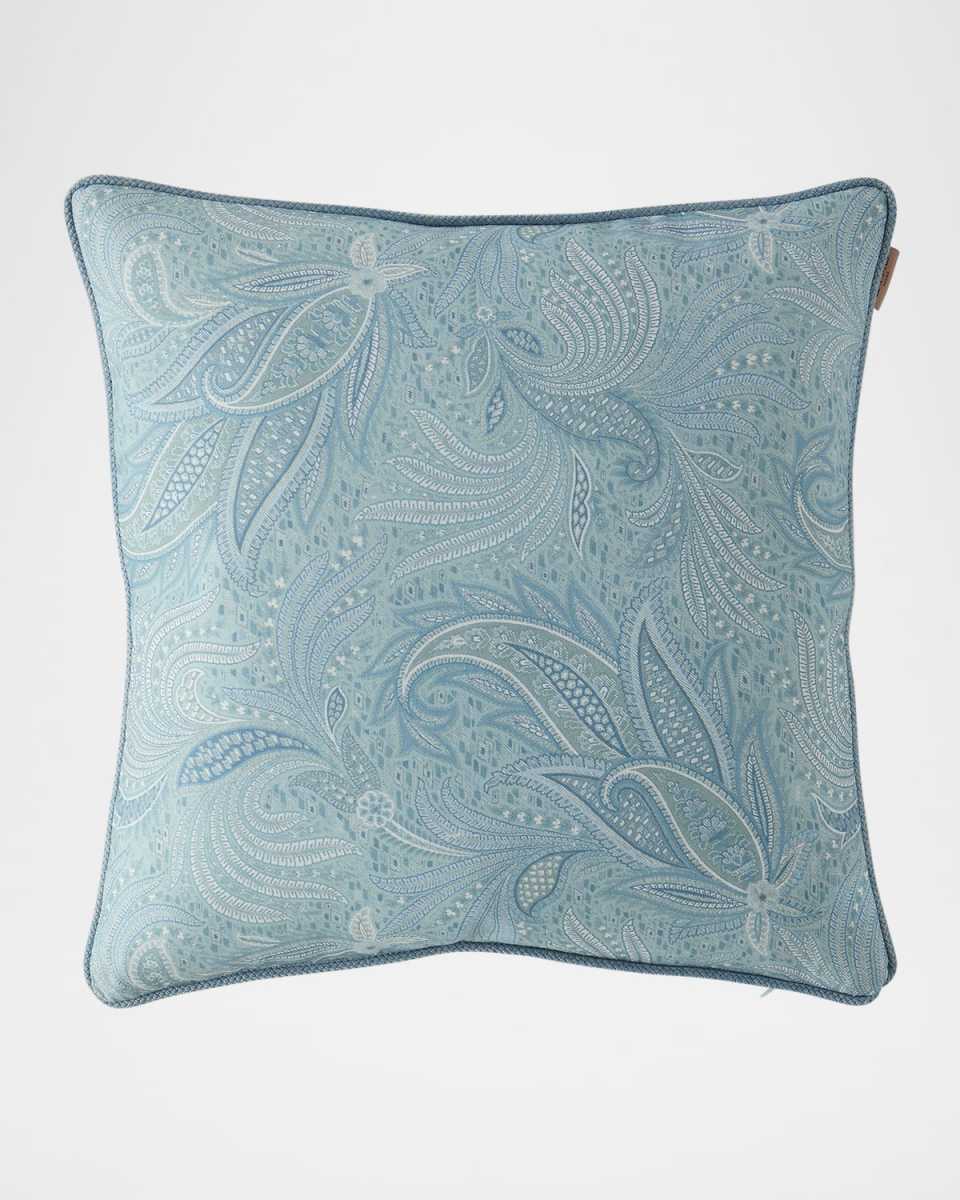 Calathea Embroidered Reversible Decorative Pillow, 18" x 19"